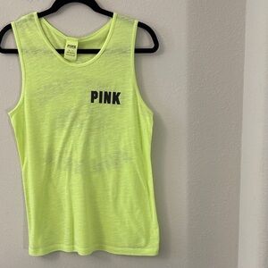 PINK Victoria's Secret Lime Green Tank Top
